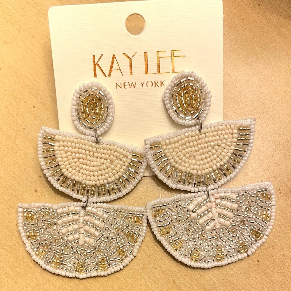 Kaylee New York beaded statement earrings brand new